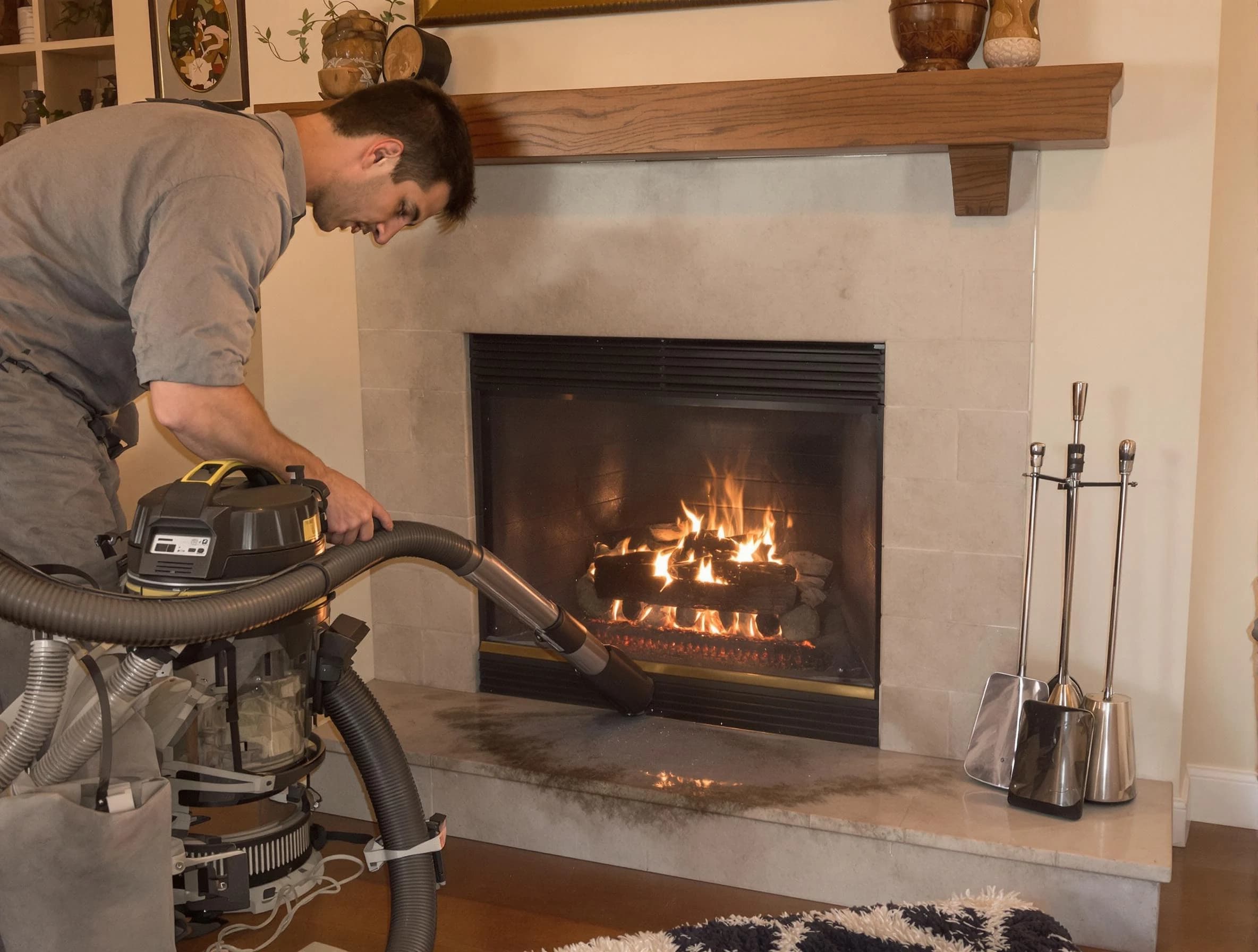 Routine fireplace upkeep by Conyers Chimney Sweep in Conyers, GA