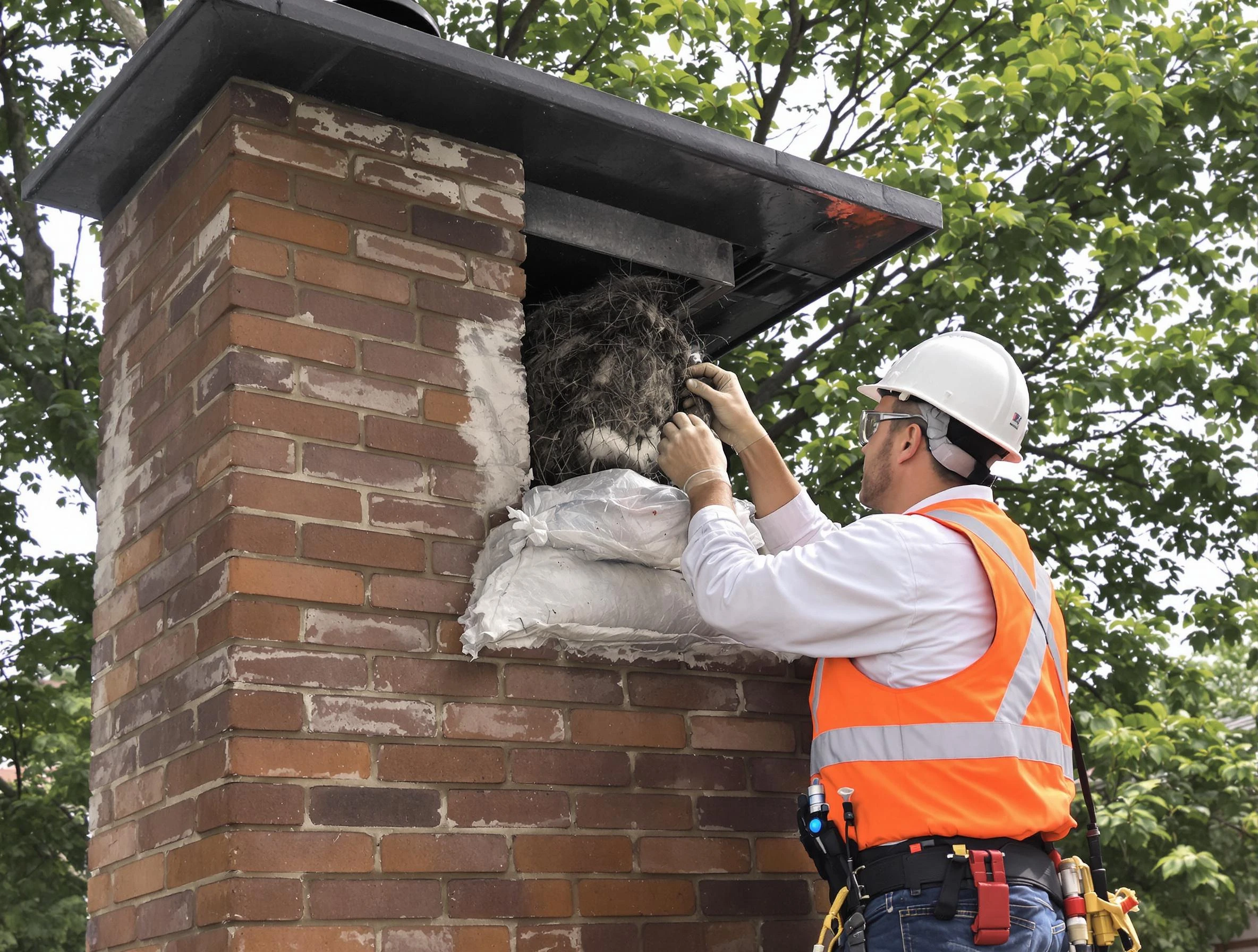Humane removal of debris and animals by Conyers Chimney Sweep in Conyers, GA