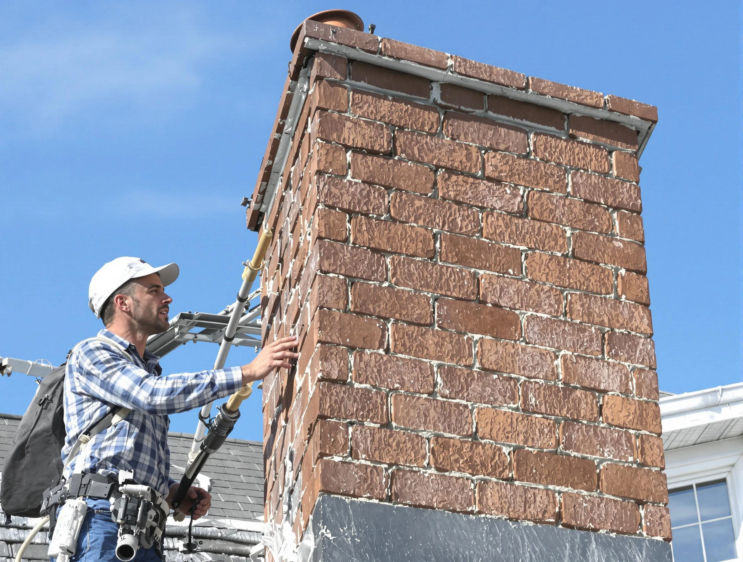 Brickwork for a chimney rebuild by Conyers Chimney Sweep in Conyers, GA