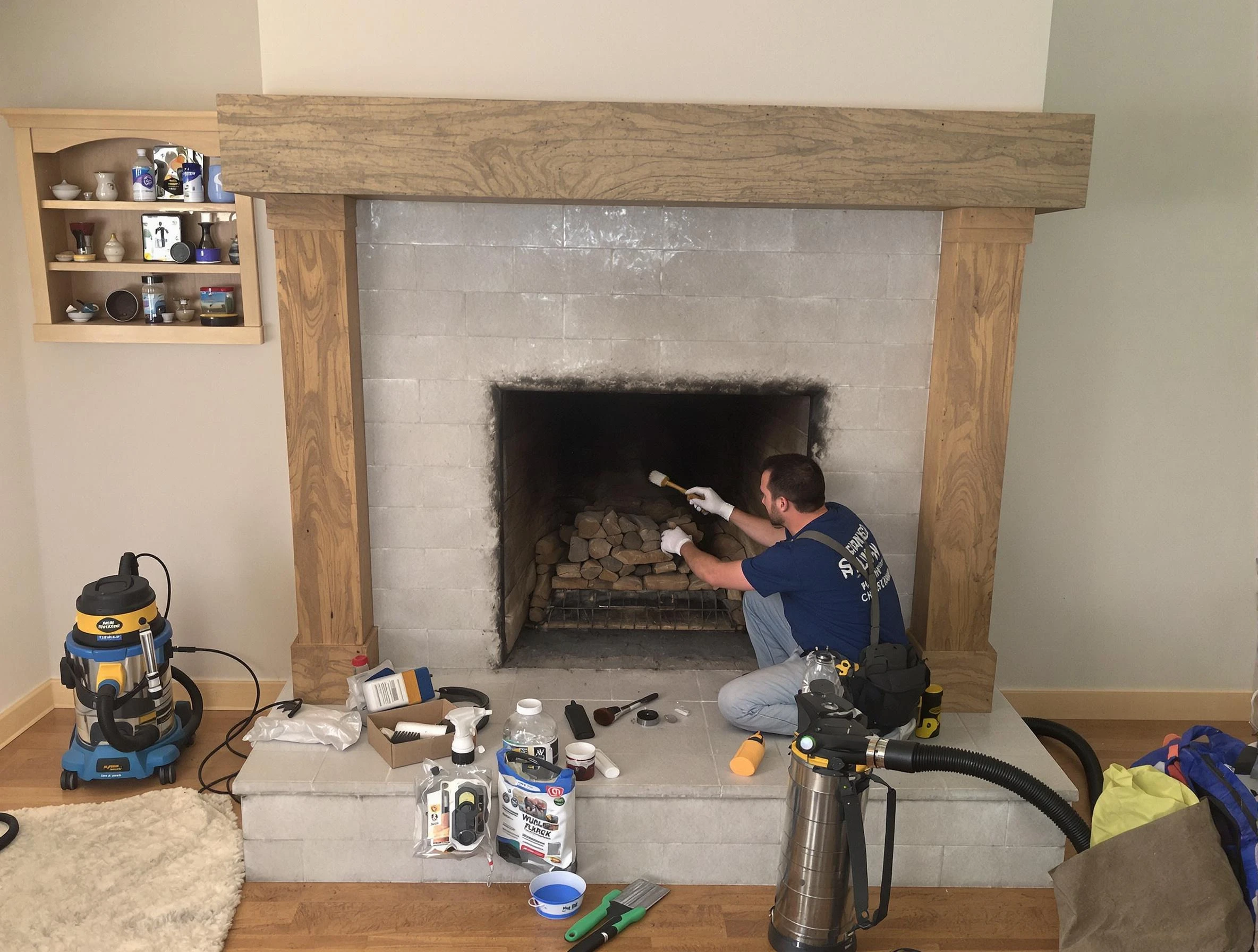Detailed creosote removal process by Conyers Chimney Sweep in Conyers, GA