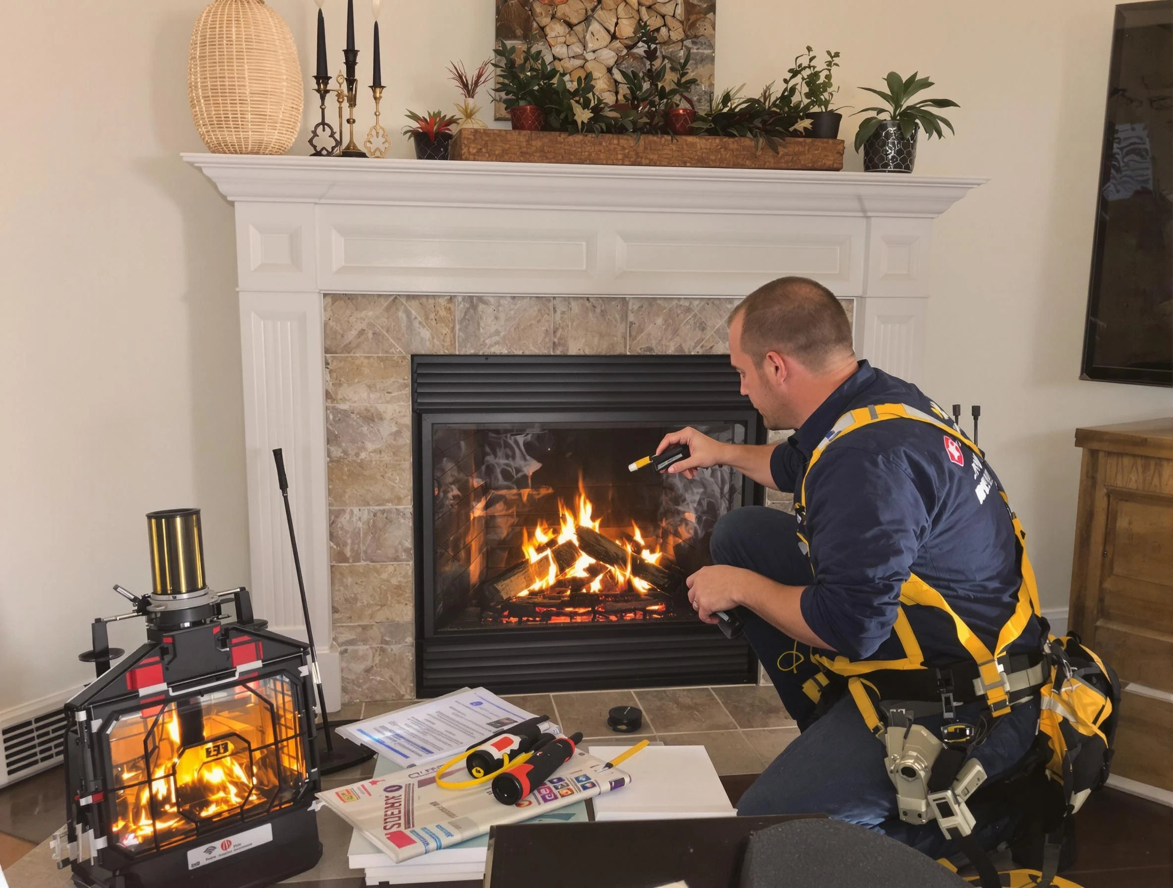 Safety-focused fireplace inspection by Conyers Chimney Sweep in Conyers, GA